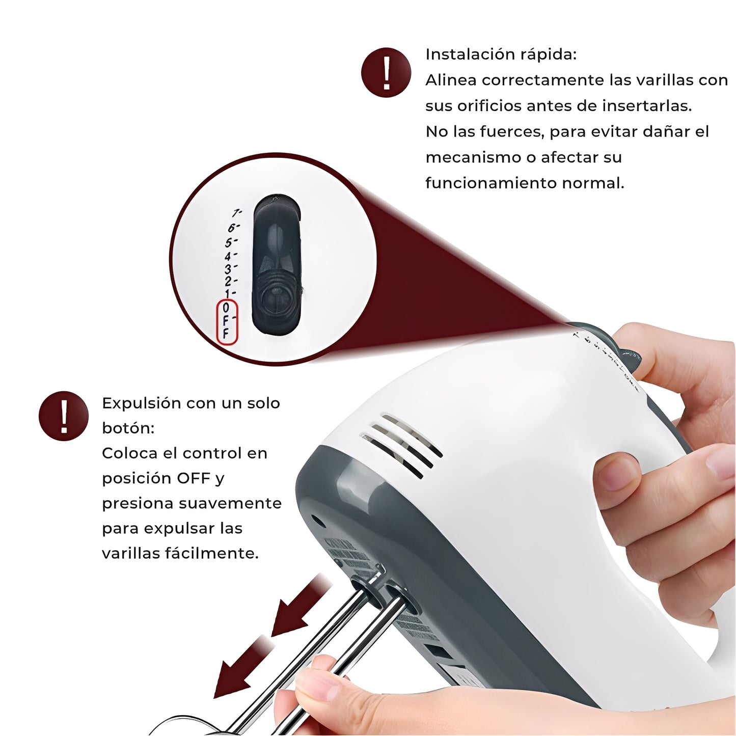 Batidora Eléctrica de 7 Velocidades: ChefEase™ + 📘 BONUS: “15 Recetas Express en 5 Minutos” GRATIS.