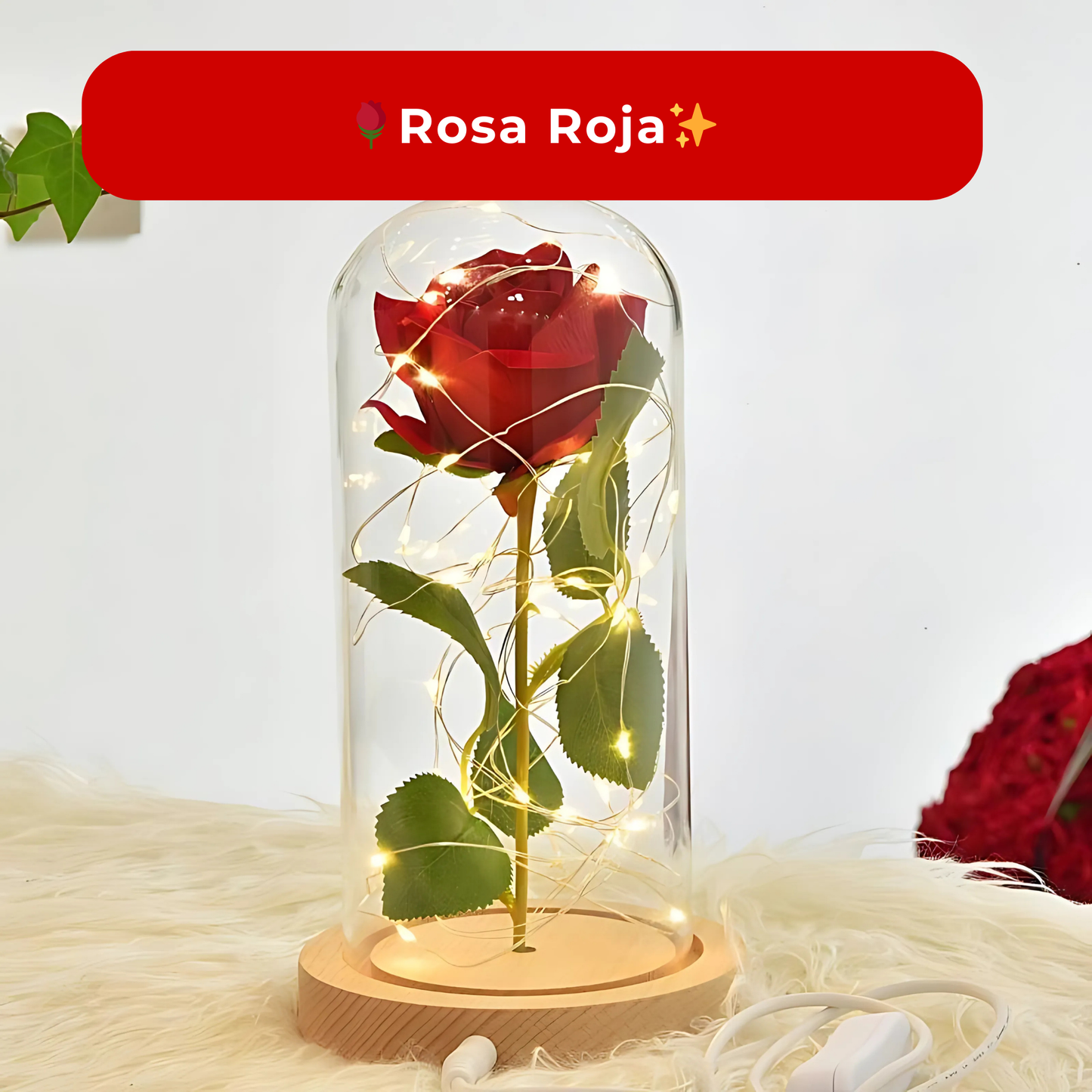 🌹Rosa Eterna LED Encapsulada✨