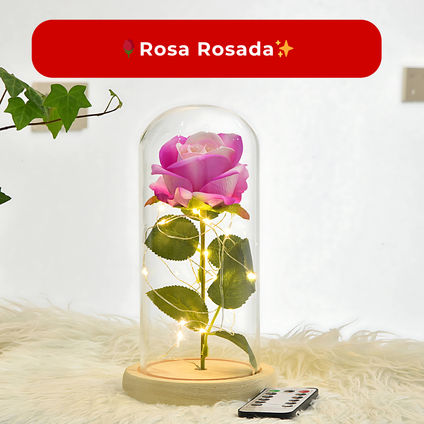 🌹Rosa Eterna LED Encapsulada✨