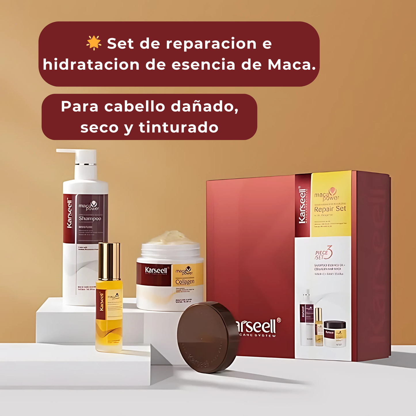 Pack Karseell - Shampoo, Botox y Argan Oil por Dr. USA