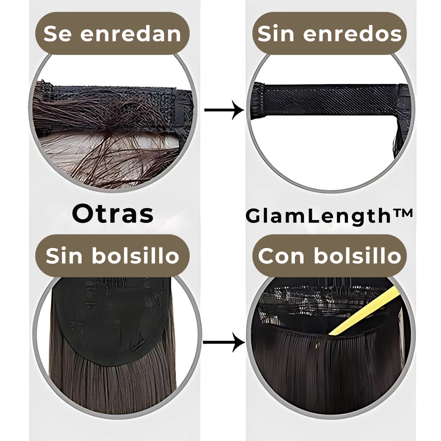 Extensiones De Cabello Cola Larga: GlamLength™