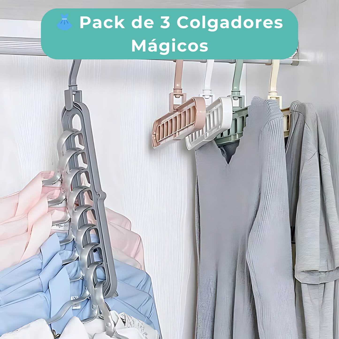 👗 Pack de 3 Colgadores Mágicos