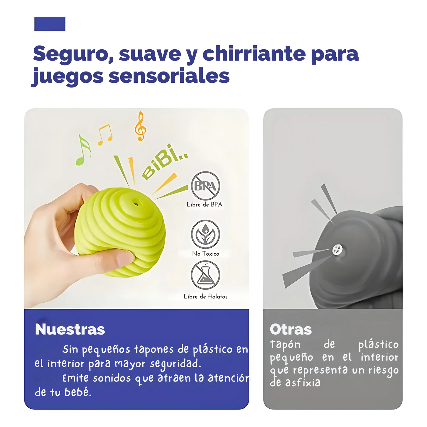 Set 6 Pelotas Sensoriales Para Bebes Est
