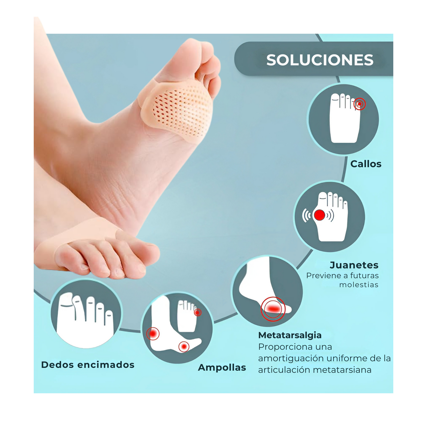 2 Almohadillas Ortopédicas de Silicona - PharmaToe™