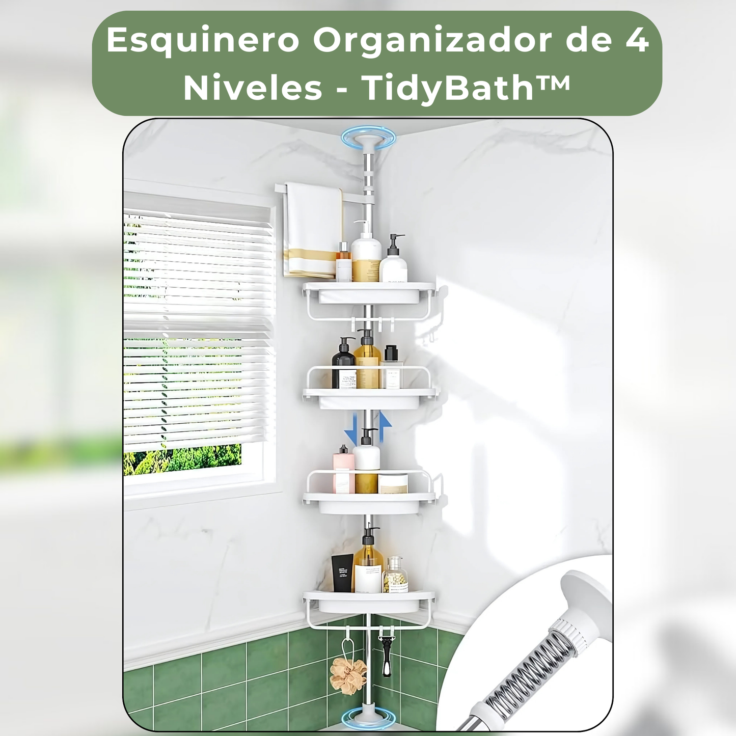 Esquinero Organizador de 4 Niveles - TidyBath™
