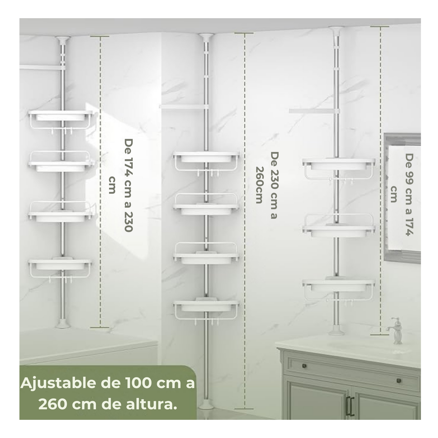 Esquinero Organizador de 4 Niveles - TidyBath™