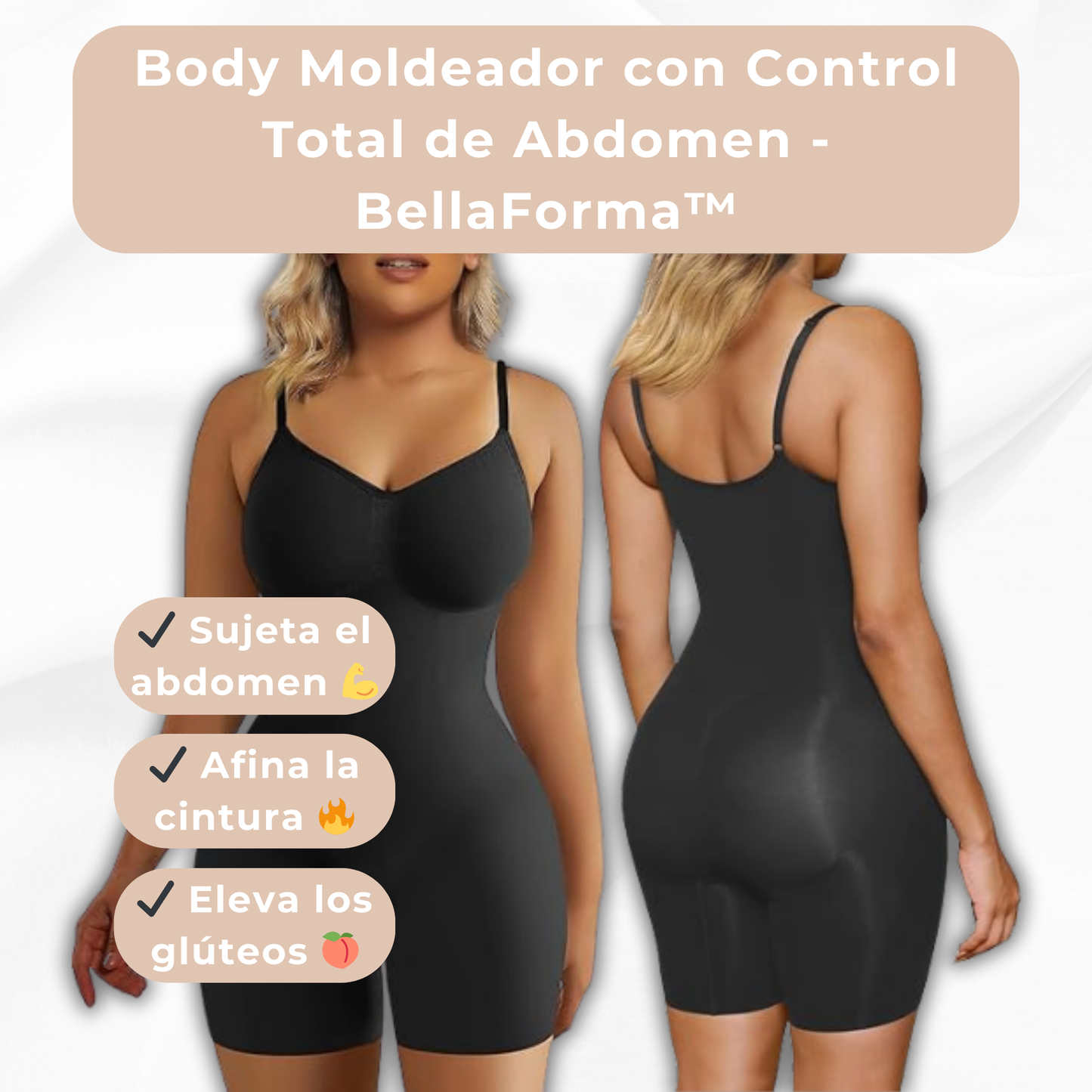 Body Moldeador con Control Total de Abdomen - BellaForma™