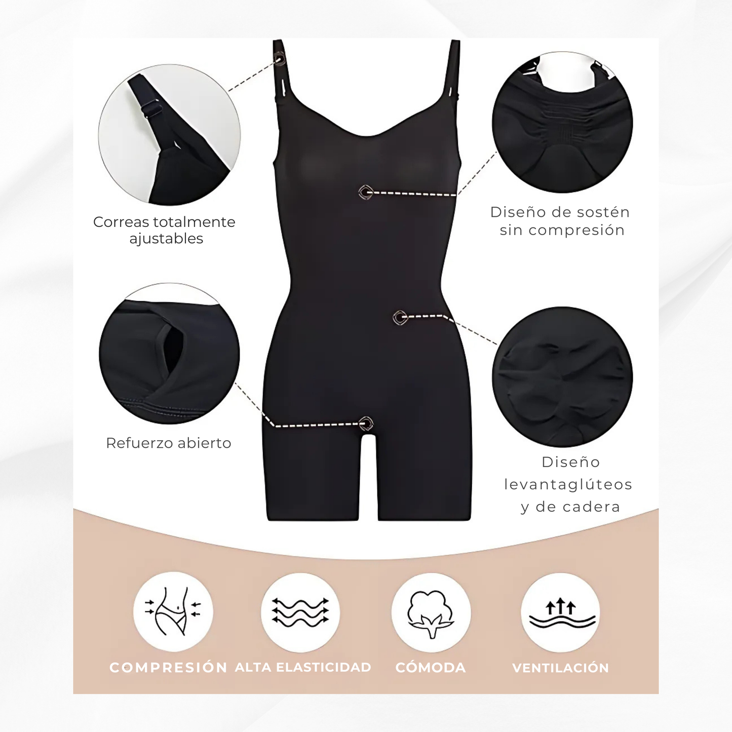 Body Moldeador con Control Total de Abdomen - BellaForma™