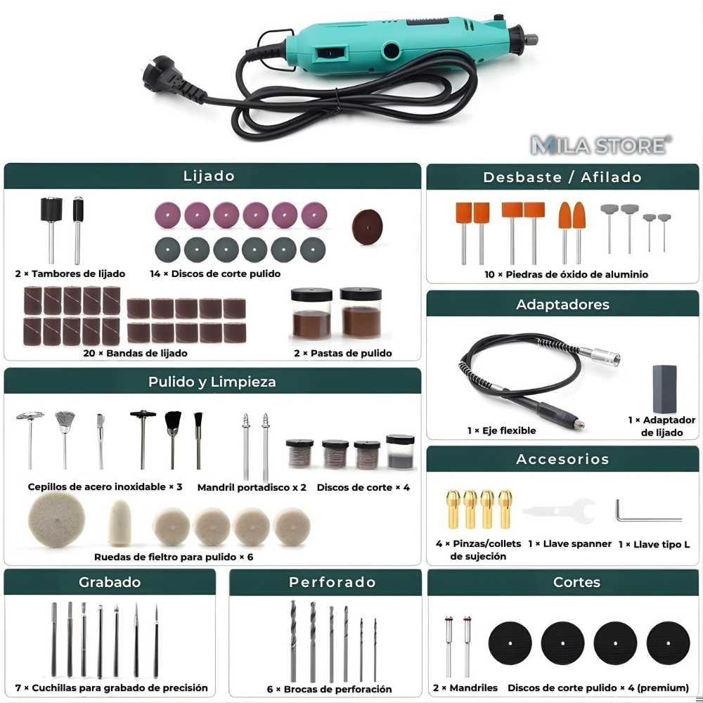 Dremel Master™ 211 PCS – Torno Eléctrico Profesional Multifunción