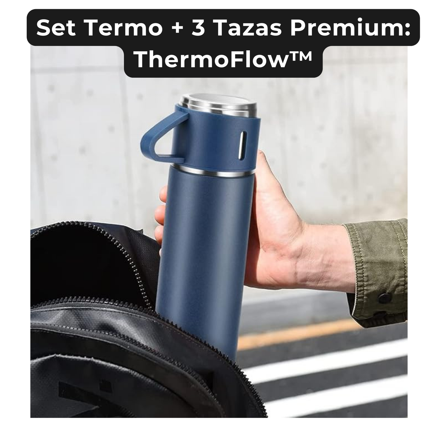Set Termo + 3 Tazas Premium: ThermoFlow™