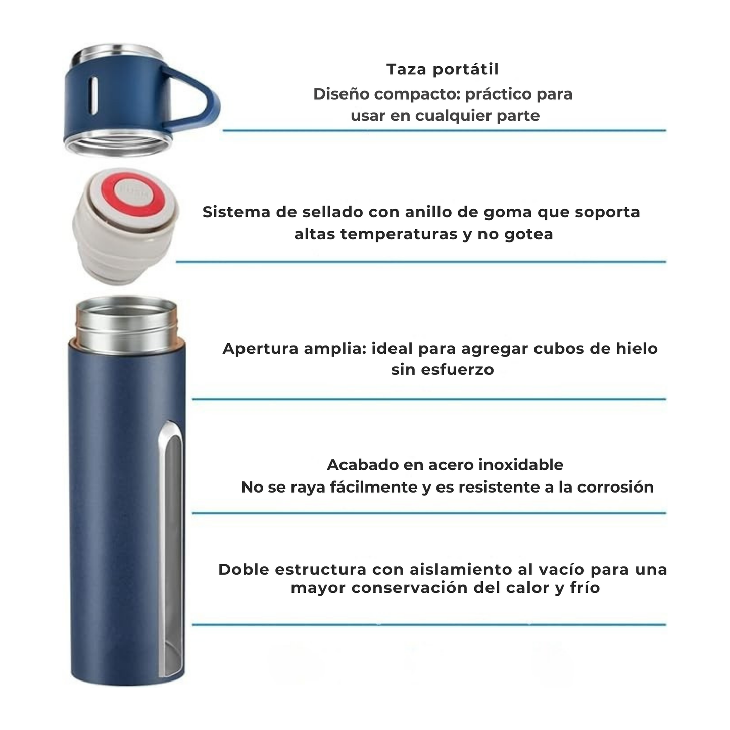 Set Termo + 3 Tazas Premium: ThermoFlow™