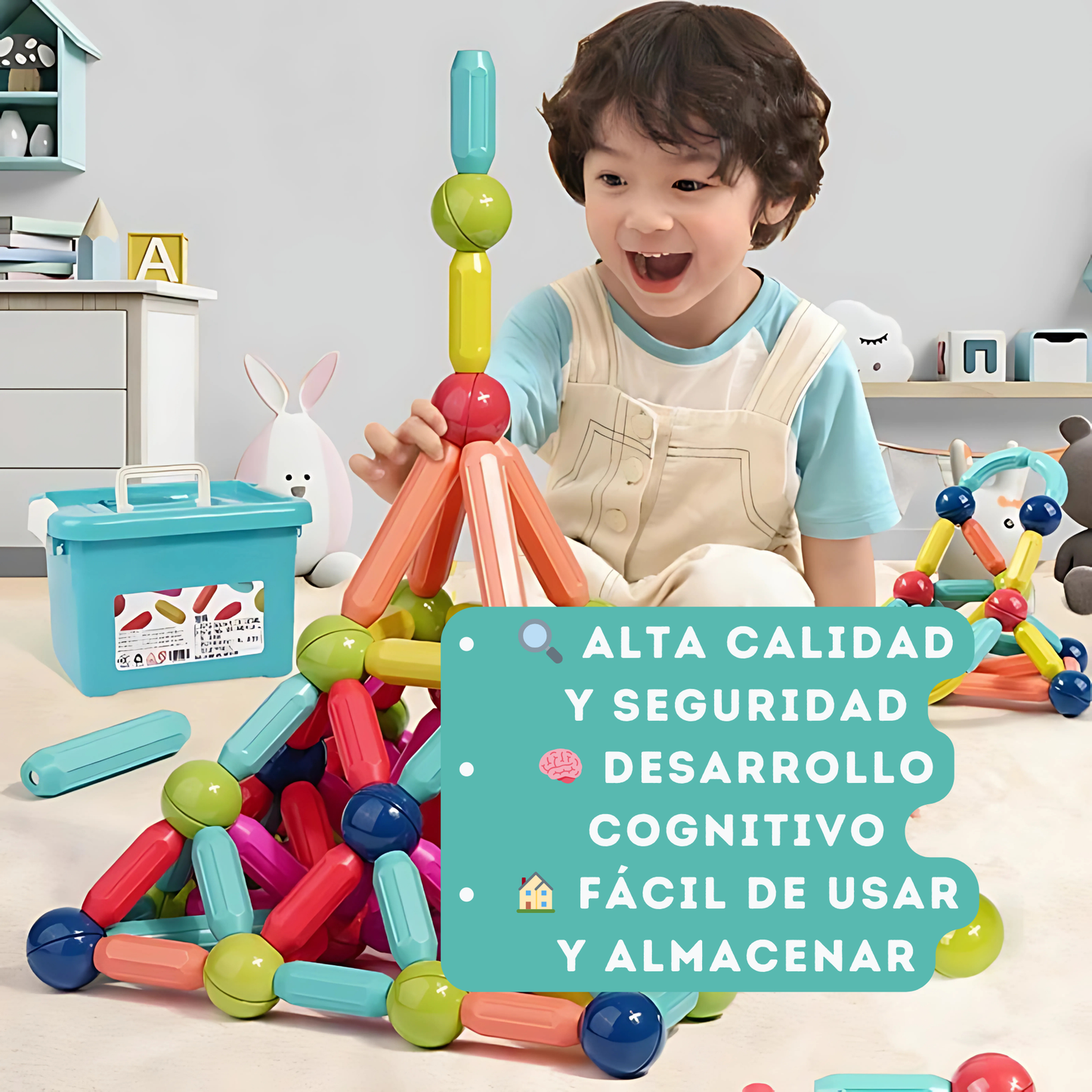 Juego de Barras Magnéticas Pack 42 Piezas