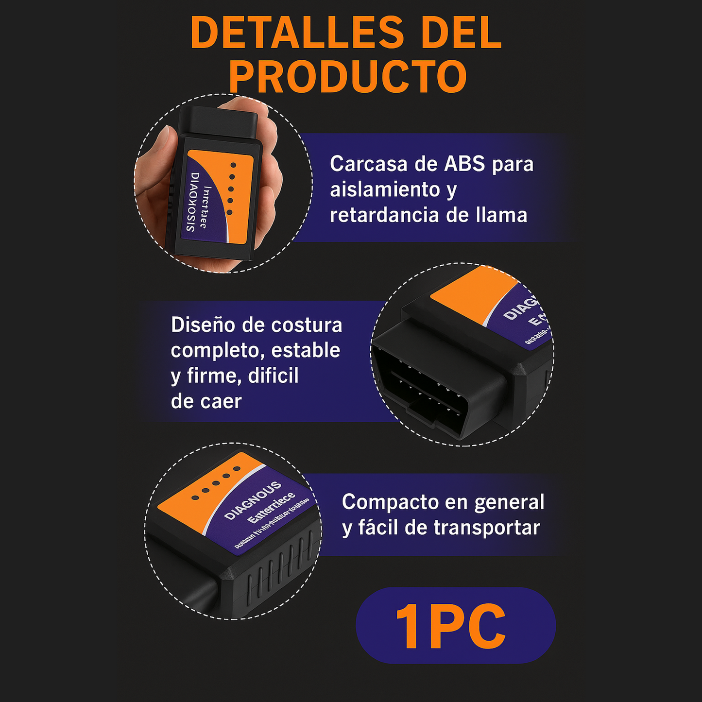 Scanner Automotriz Vidacharmy™ OBD2 WiFi ELM327