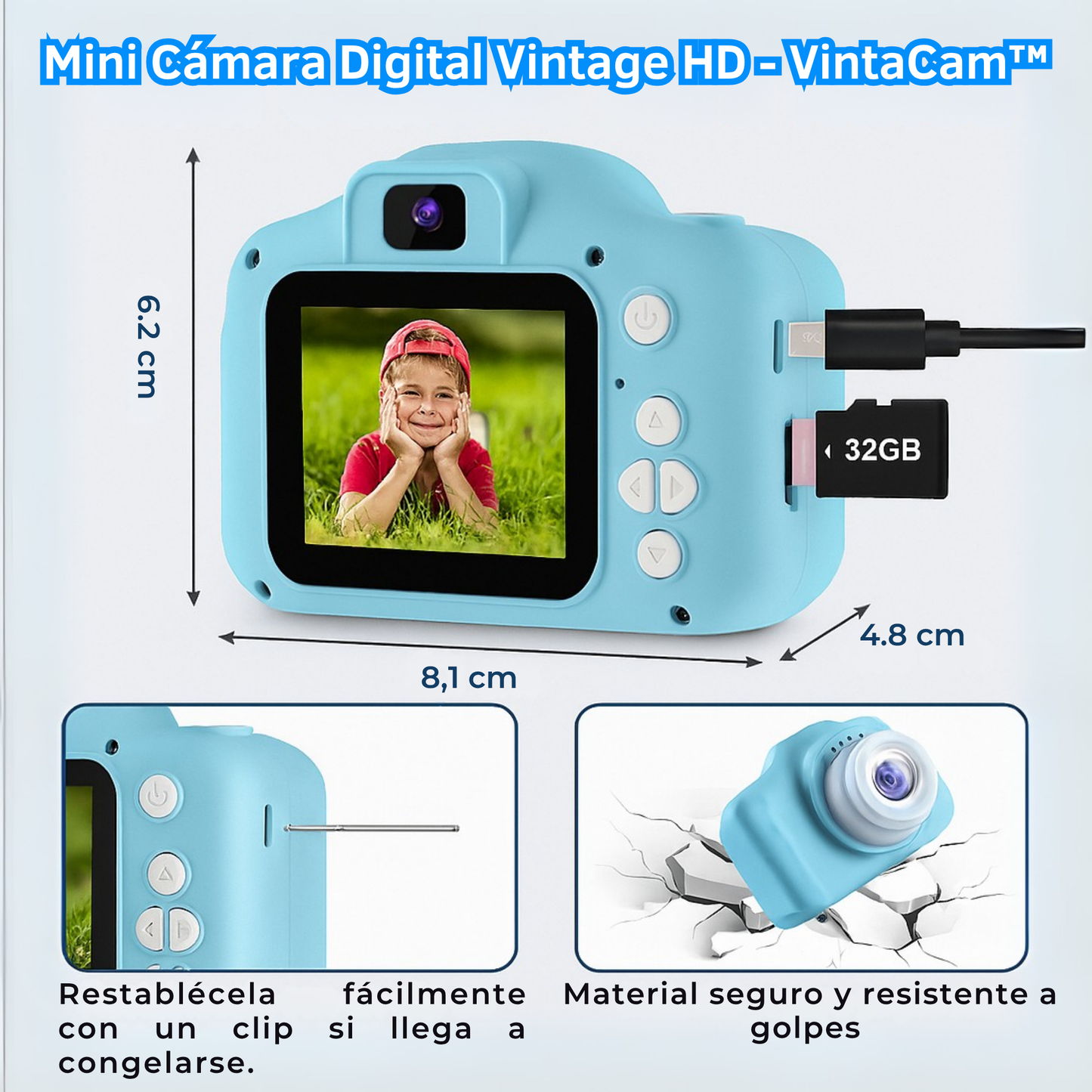 Mini Cámara Digital Vintage HD - VintaCam™