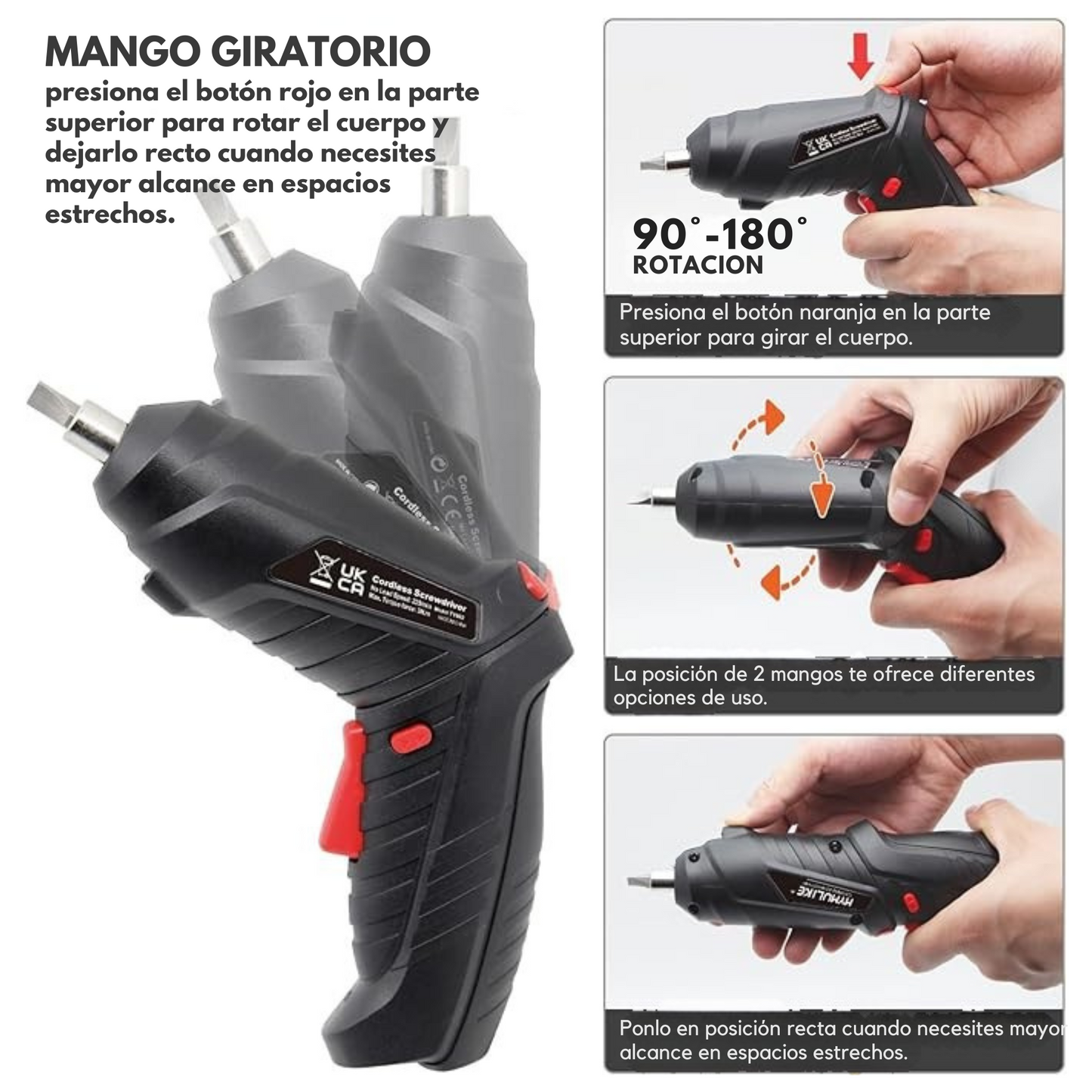 Destornillador/Taladro Eléctrico Portátil 2 en 1