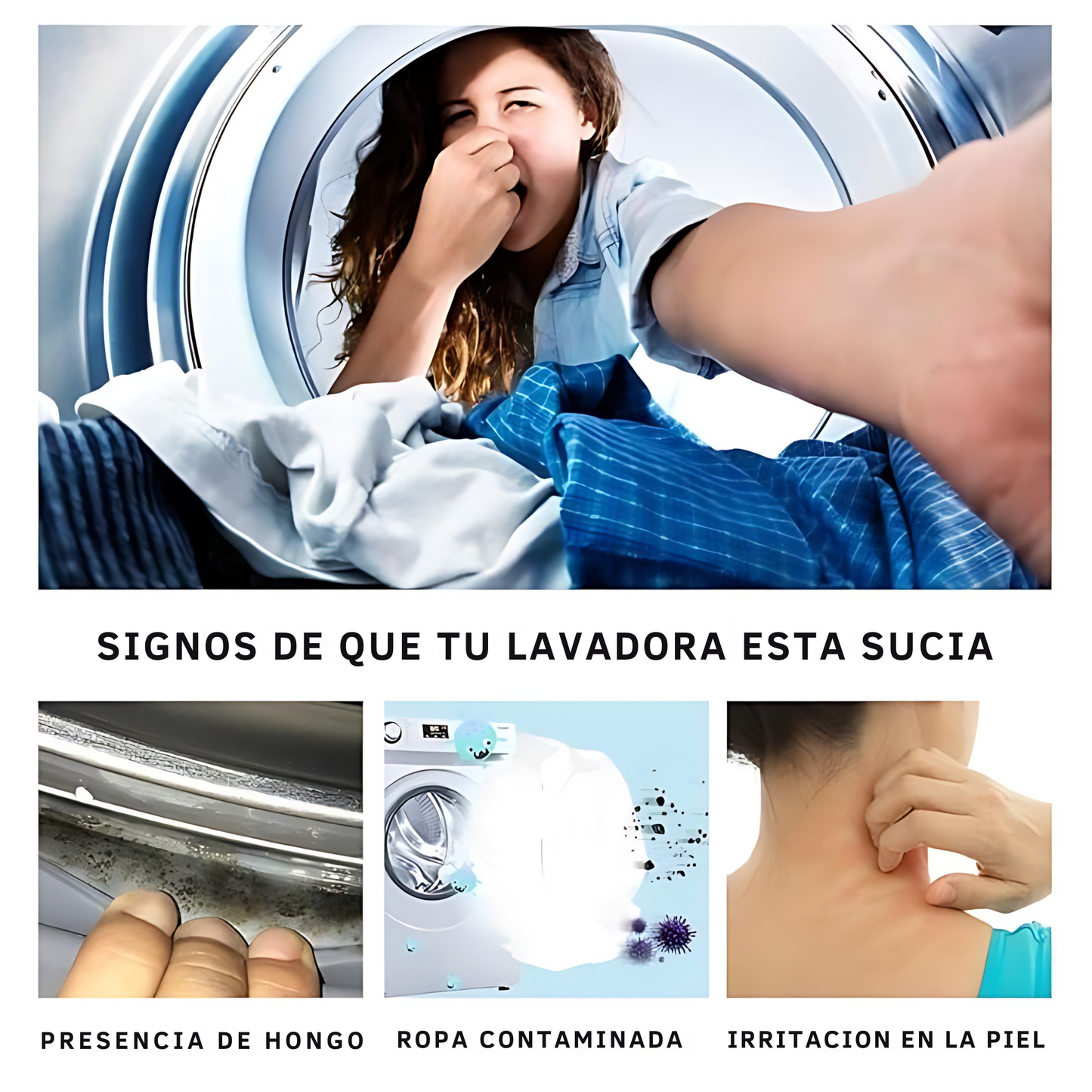 ⭐ Pastillas Efervescentes de Limpieza Profunda para Lavadora (12 Pastillas)