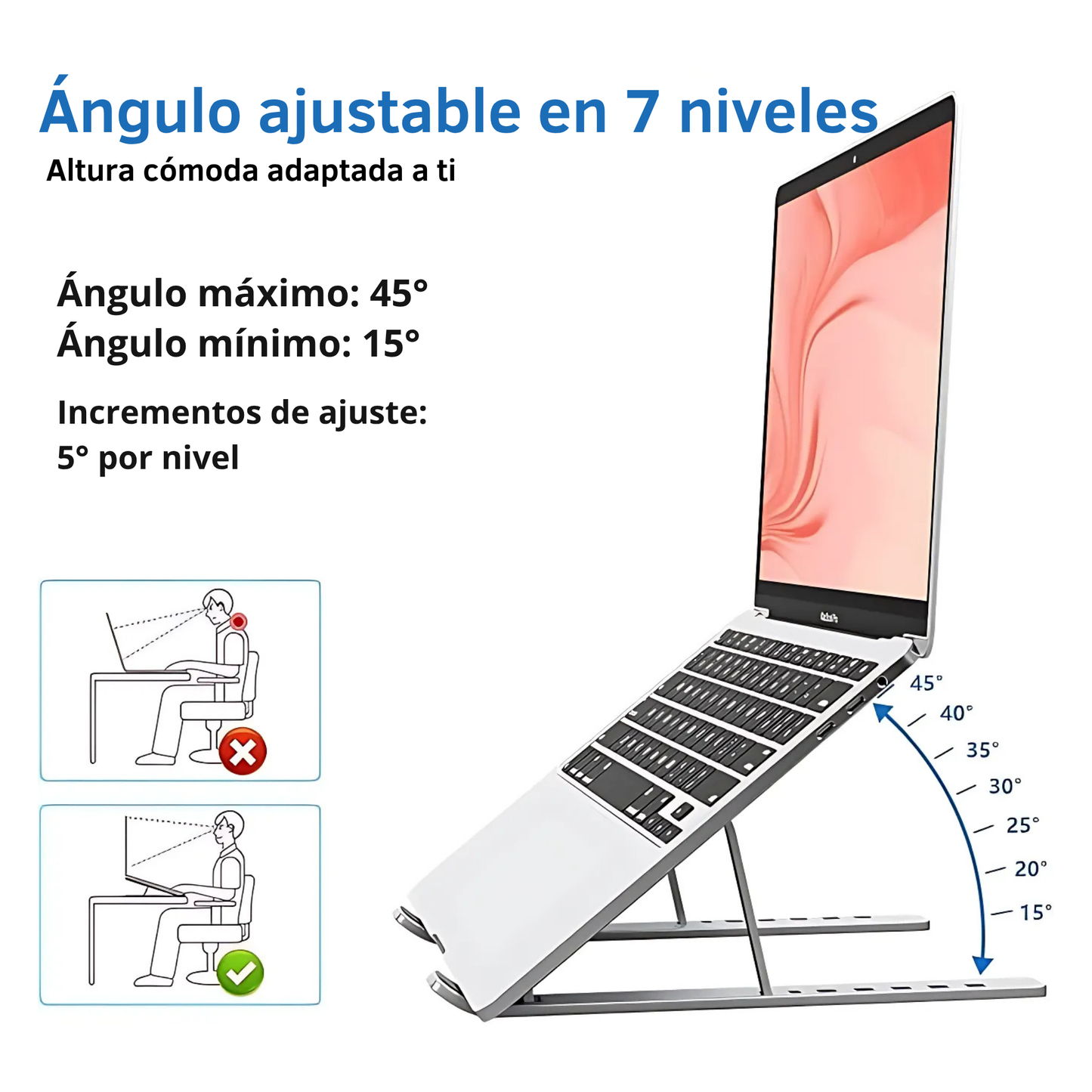 Soporte de Aluminio para Notebook