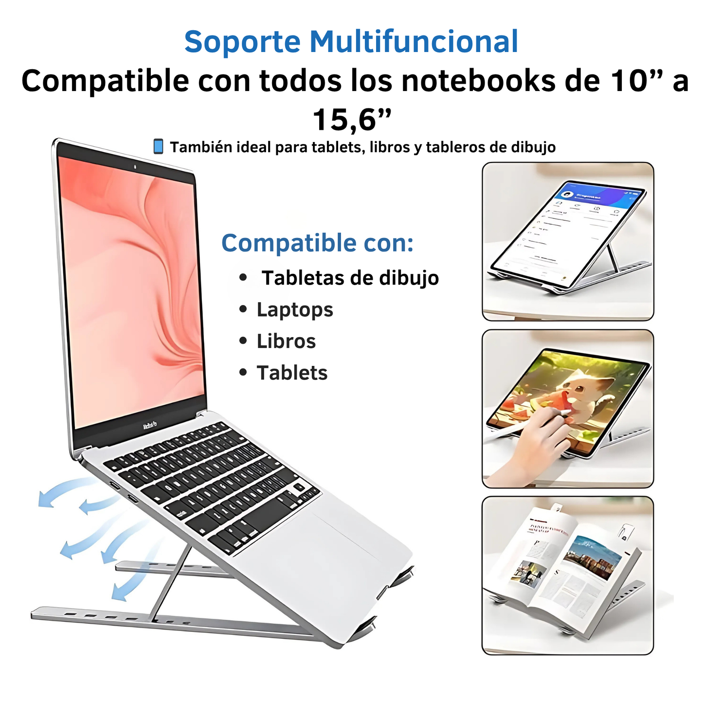 Soporte de Aluminio para Notebook