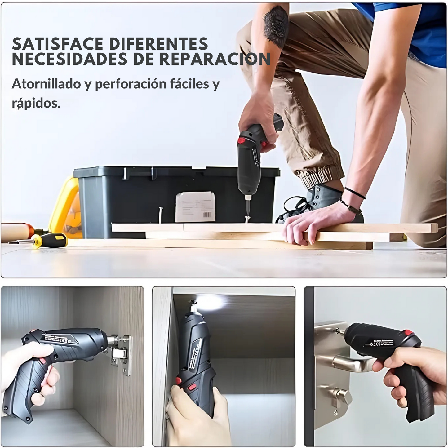 Destornillador/Taladro Eléctrico Portátil 2 en 1