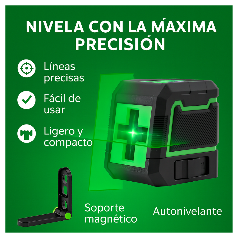 LaserPro™ Nivelador Láser Portátil Inteligente – Precisión en construcción