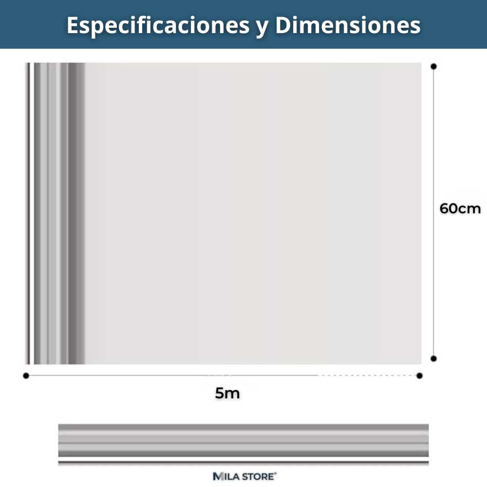 Vinil AntiUV™ - Vinil de Ventana Anti Rayos UV-IR (5 Metros x 60 Centimetros)