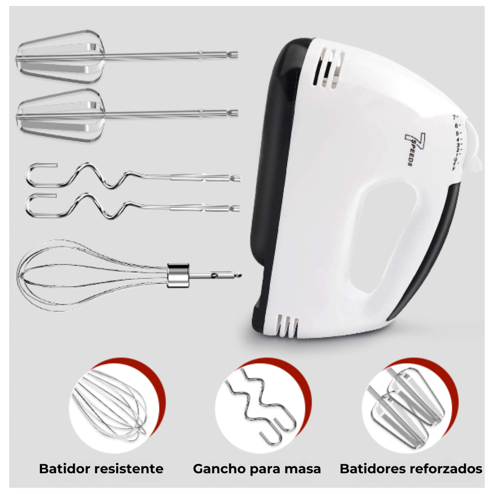 Batidora Eléctrica de 7 Velocidades: ChefEase™ + 📘 BONUS: “15 Recetas Express en 5 Minutos” GRATIS.