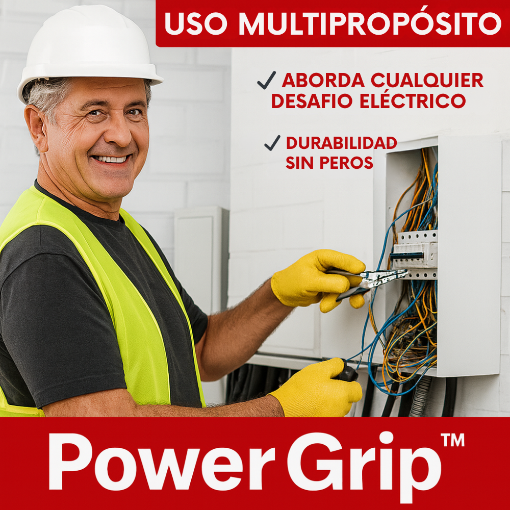 Alicate Multifuncional Pelacables 5 en 1 - PowerGrip™ + Ebook GRATIS: “Guía práctica para instalaciones eléctricas en el hogar”