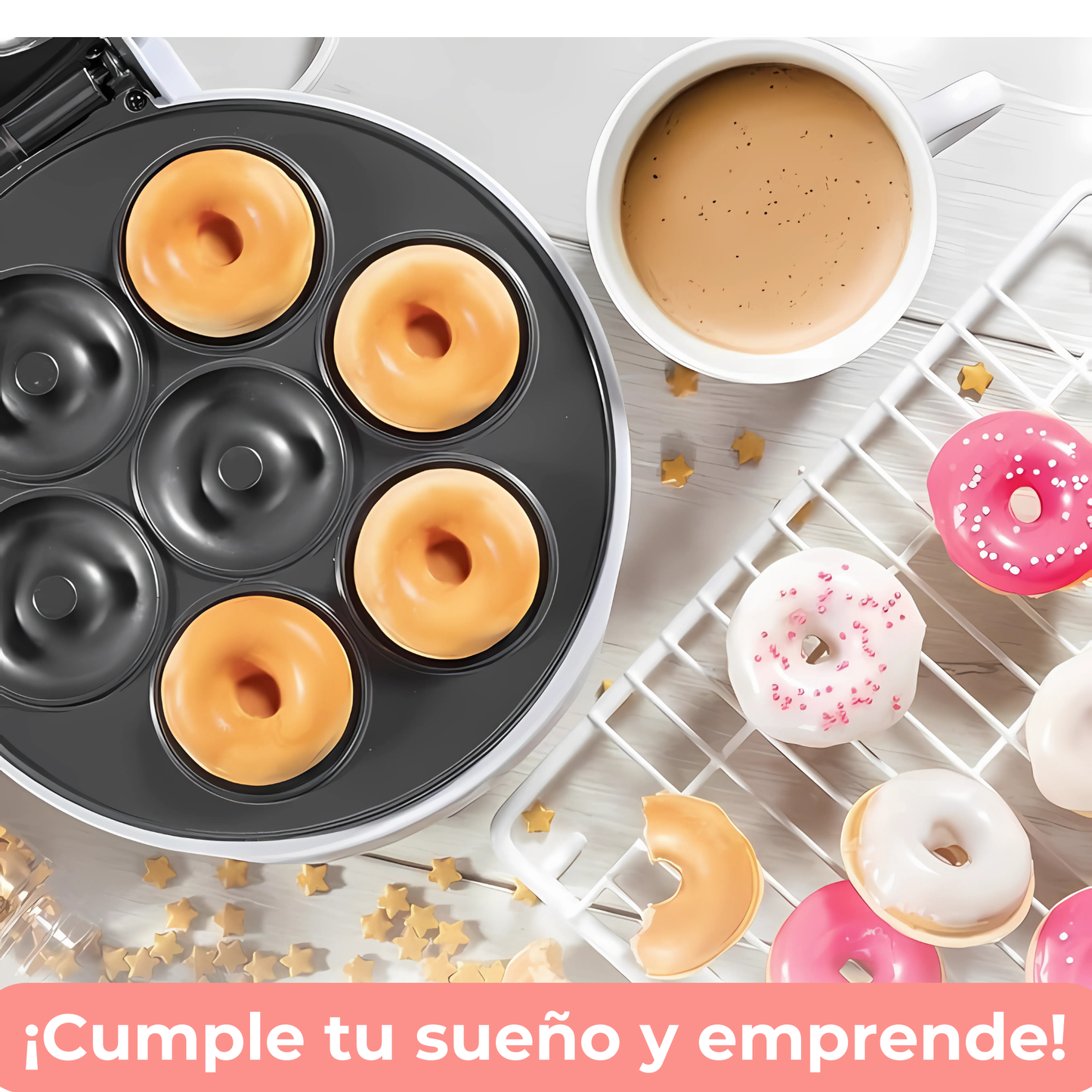 Maquina Para Hacer Mini Donas: DonaGO™ + Recetario de Donas Digital