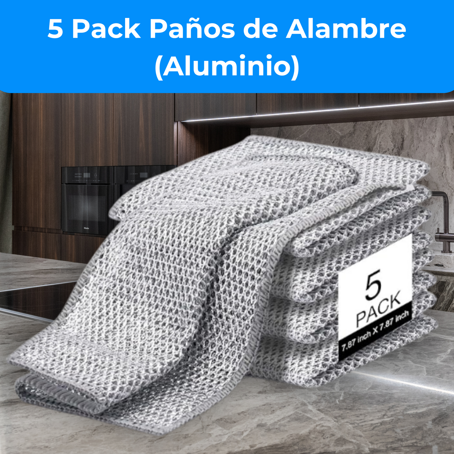 Kit de Paños de Alambre (Aluminio) X5 Piezas