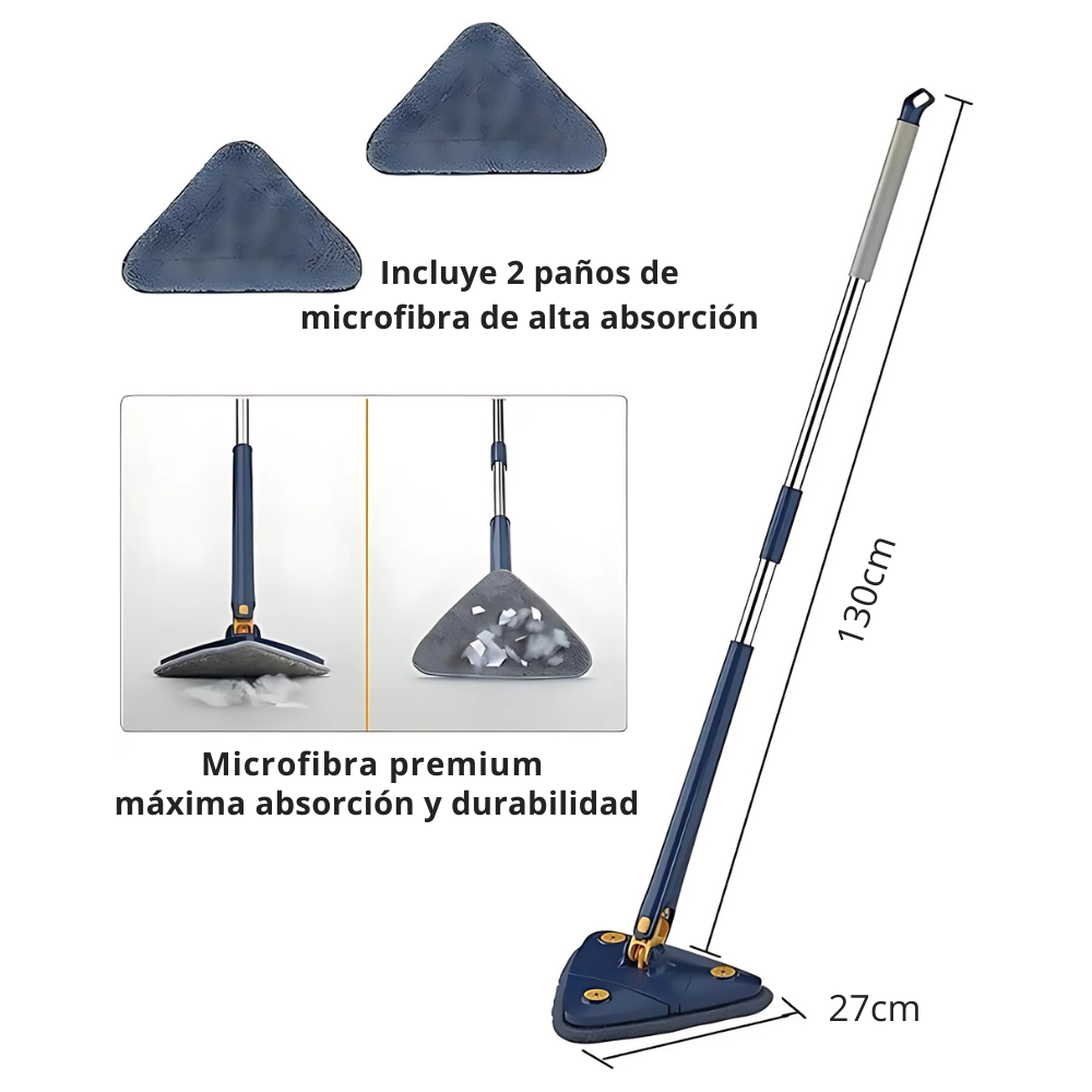 Trapeador Triangular Inteligente 360°