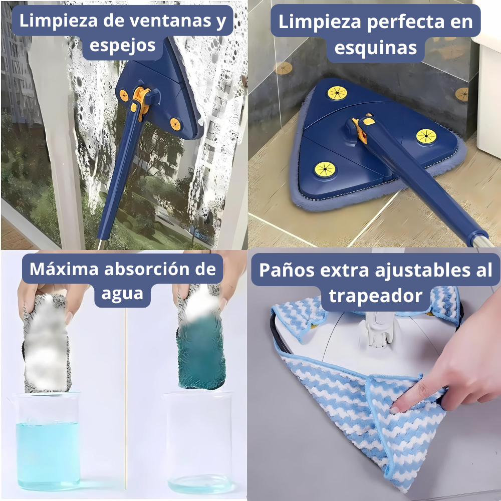 Trapeador Triangular Inteligente 360°