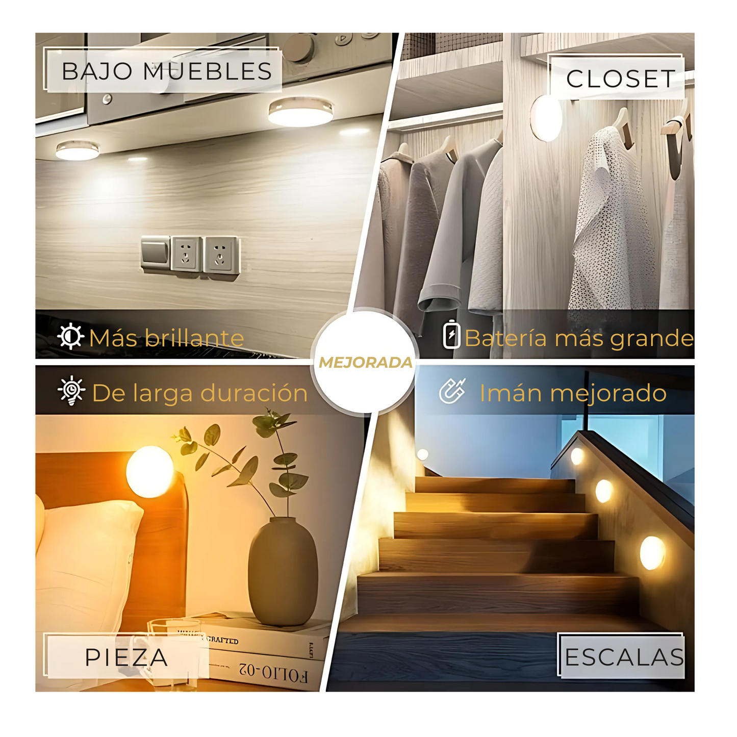 iluminacion Inteligente para tu Hogar: 3x1 Luces LED Inteligentes - GlowSense™