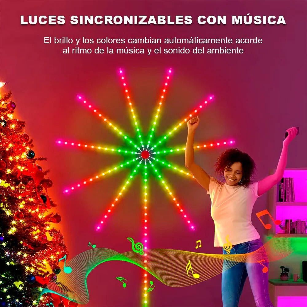 Luces LED de Fuegos Artificiales Inteligentes