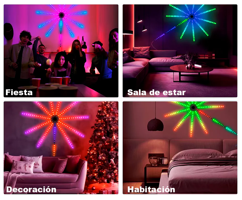 Luces LED de Fuegos Artificiales Inteligentes