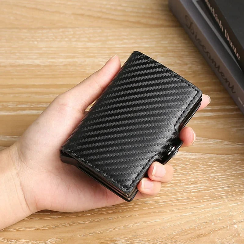 Billetera Doble Ranura con Protección Antirrobo y Clonación RFID