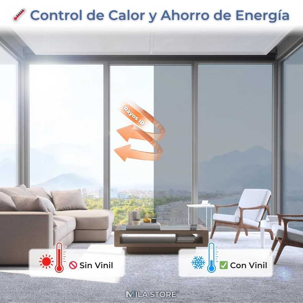 Vinil AntiUV™ - Vinil de Ventana Anti Rayos UV-IR (5 Metros x 60 Centimetros)