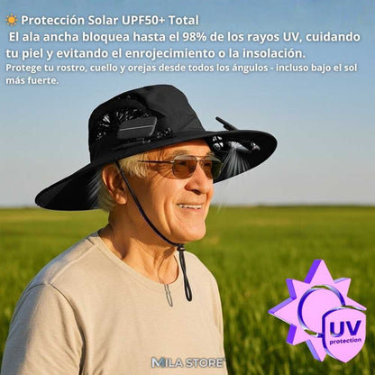 BreezyHat™ - El Sombrero Inteligente que te Mantiene Fresco, Protegido y Feliz Bajo el Sol