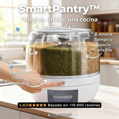 SmartPantry™ - Dispensador/Organizador de Granos Giratorio