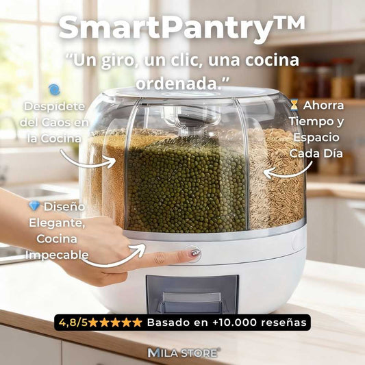 SmartPantry™ - Dispensador/Organizador de Granos Giratorio