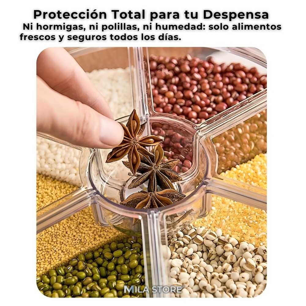 SmartPantry™ - Dispensador/Organizador de Granos Giratorio