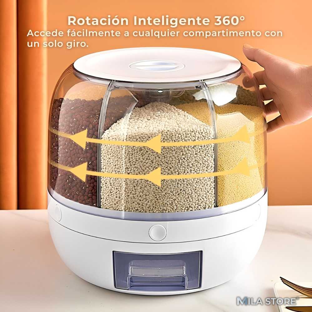 SmartPantry™ - Dispensador/Organizador de Granos Giratorio