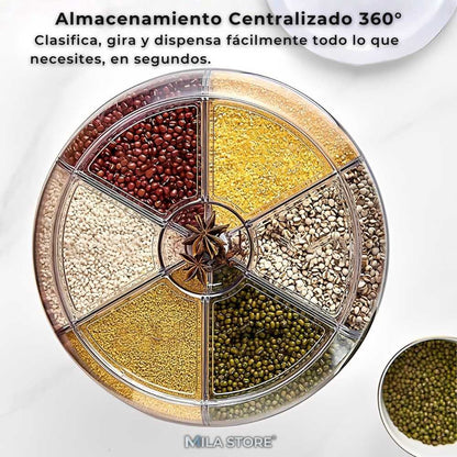 SmartPantry™ - Dispensador/Organizador de Granos Giratorio