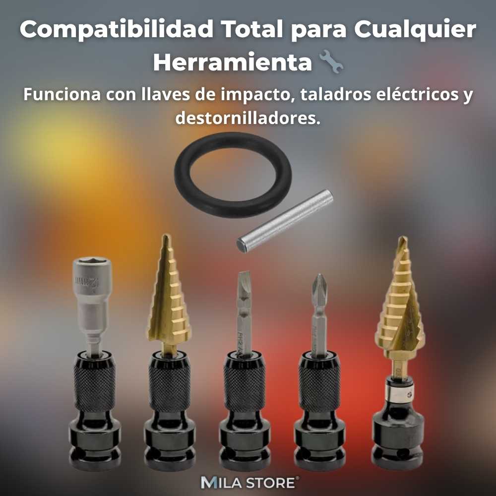 PowerDrive™ - Adaptador de Impacto de Alta Precisión (De 1/2'' a Punta 1/4'')