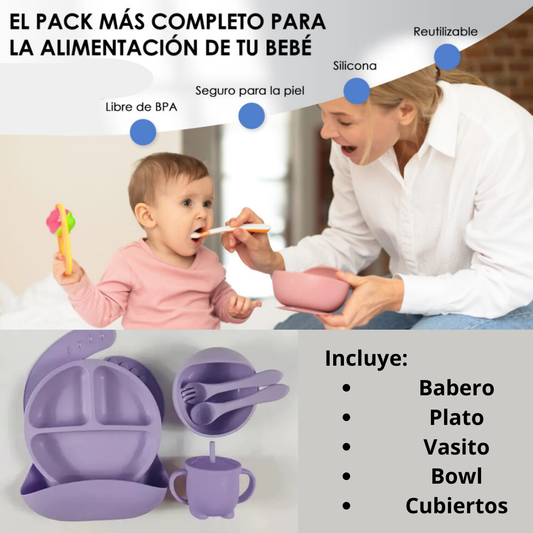 Set Vajilla Bebe Silicona