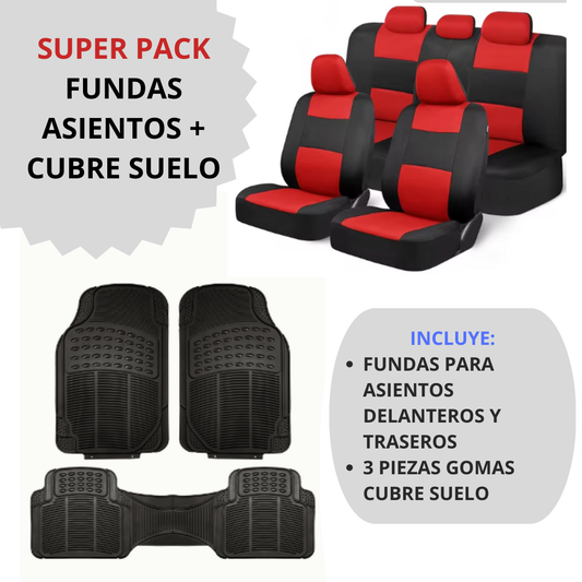 SUPER PACK FUNDAS AUTO + GOMAS