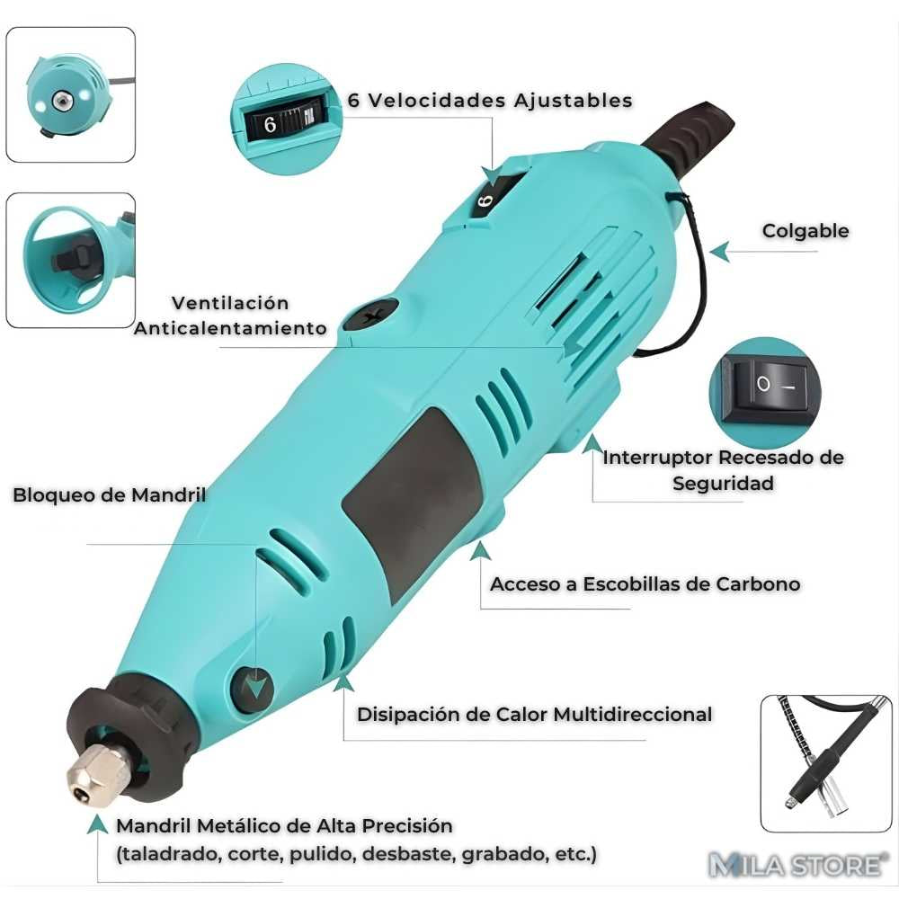 Dremel Master™ 211 PCS – Torno Eléctrico Profesional Multifunción