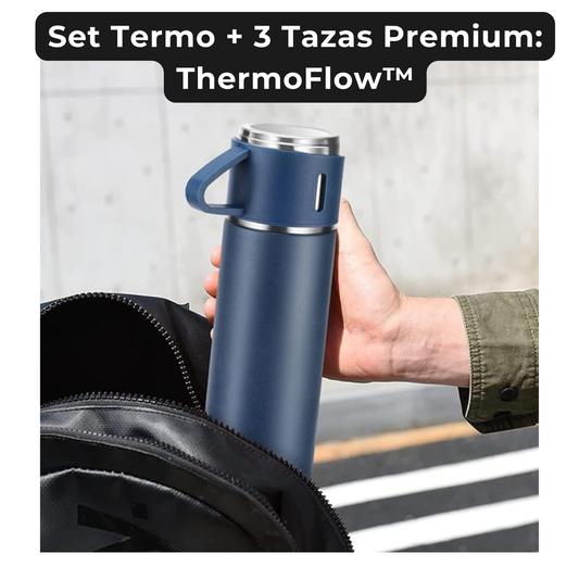 Set Termo + 3 Tazas Premium: ThermoFlow™