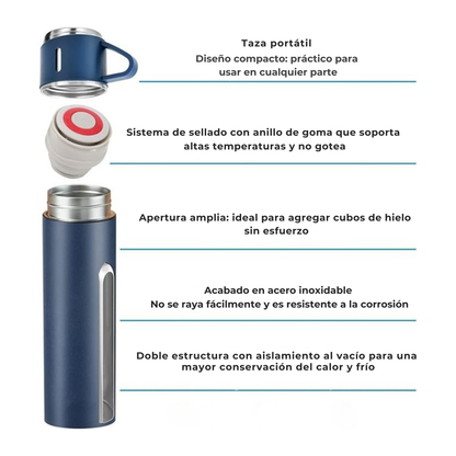 Set Termo + 3 Tazas Premium: ThermoFlow™