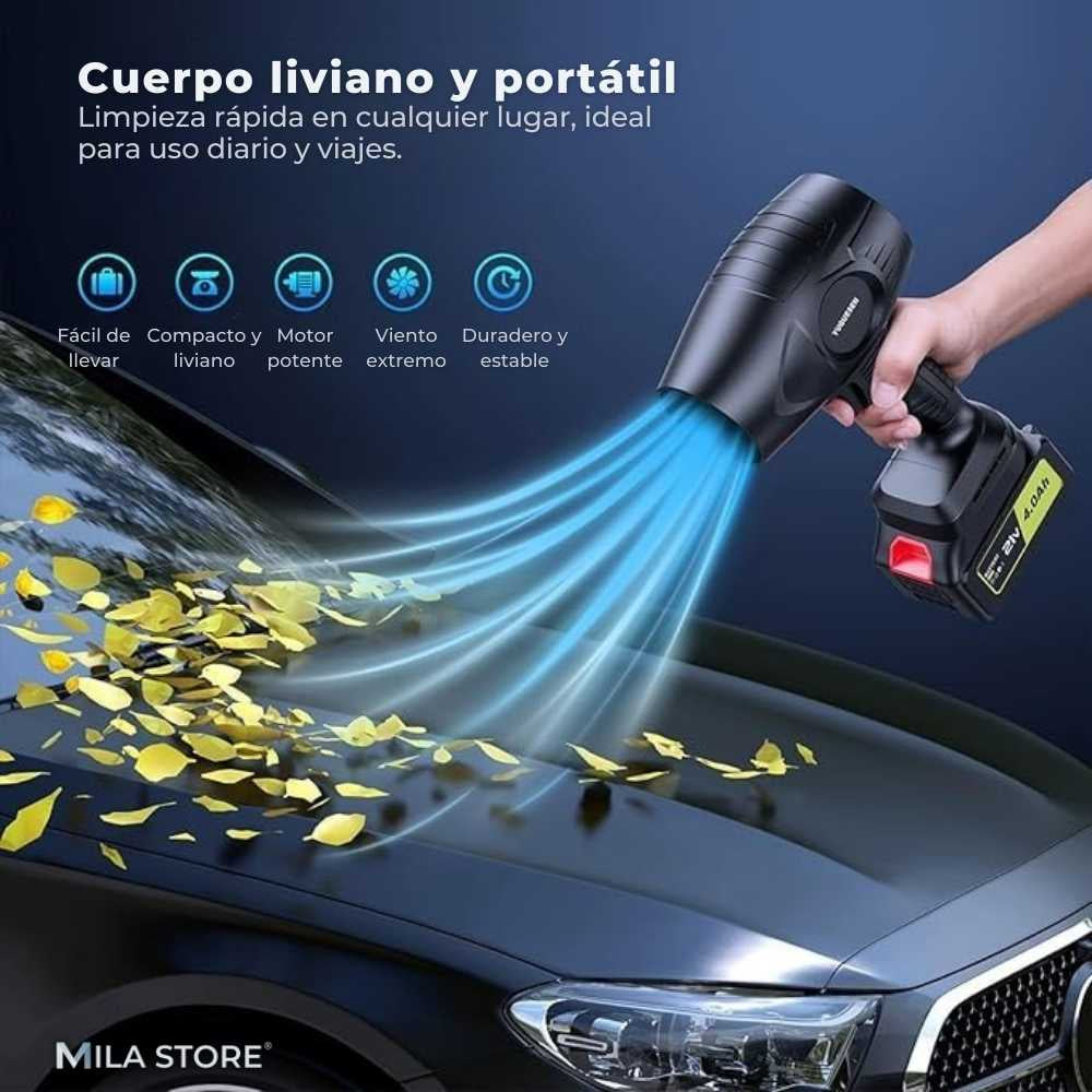 TurboBlow™ - Soplador Turbo de Alta Velocidad (130.000 RPM) + 2 Baterías de 48V