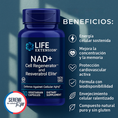 Life Extension™ NAD⁺ + Resveratrol Elite